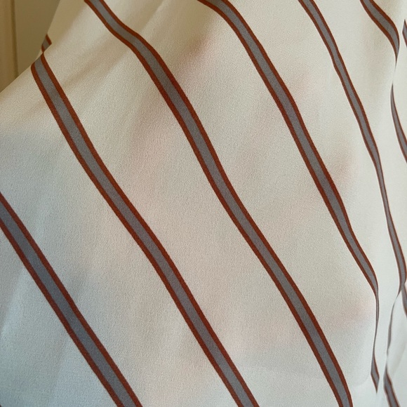 Loft white blouse with blue red stripes - Picture 2 of 3